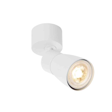 Spot orientable 1 point lumineux Dome Puri 2.0 SLV - Mur ou plafond - GU10 - 6W max - IP20 - Blanc