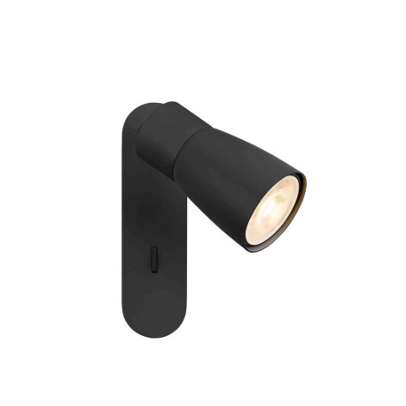 Spot orientable 1 point lumineux avec interrupteur Dome Puri 2.0 SLV - Mur - GU10 - 6W max - IP20 - Noir