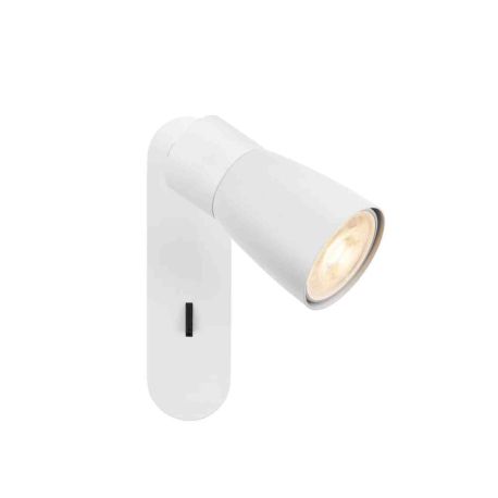 Spot orientable 1 point lumineux avec interrupteur Dome Puri 2.0 SLV - Mur - GU10 - 6W max - IP20 - Blanc