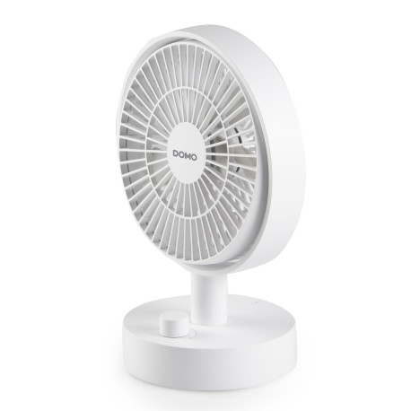 VENTILATEUR - TABLE - Ø15cm - SUR BATTERIE 8H - 10 VITESSES - PIVOTANT - BLANC