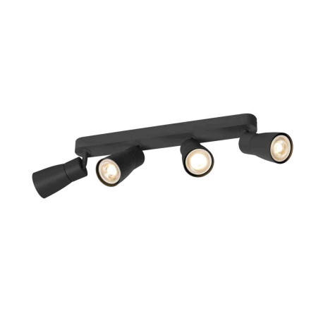 Spot orientable 4 points lumineux Dome Puri 2.0 SLV - Mur ou plafond - GU10 - 4x6W max - IP20 - Noir