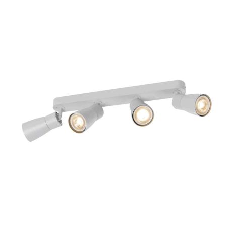 Spot orientable 4 points lumineux Dome Puri 2.0 SLV - Mur ou plafond - GU10 - 4x6W max - IP20 - Gris