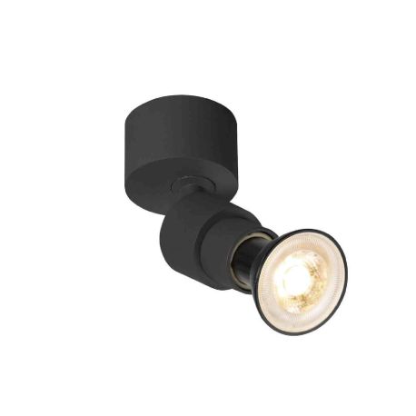 Spot à composer 1 point lumineux Basic Puri 2.0 SLV - Mur ou plafond - GU10 - 6W max - IP20 - Noir