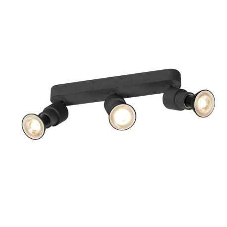 Spot à composer 3 points lumineux Basic Puri 2.0 SLV - Mur ou plafond - GU10 - 3x6W max - IP20 - Noir