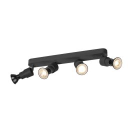 Spot à composer 4 points lumineux Basic Puri 2.0 SLV - Mur ou plafond - GU10 - 4x6W max - IP20 - Noir