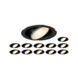 Lot de 12 spots LED encastrés Universal Downlight Move SLV - Orientables - 5/7W - 4CCT - Dimmables - Sans collerettes