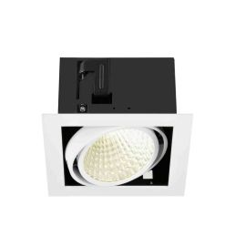 Spot LED encastré Kadux SLV - Carré - 27W - 4000K - IP20 - Blanc/Noir - Dimmable Dali Touch