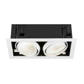 Double spot LED encastré Kadux SLV - Rectangulaire - 54W - 4000K - IP20 - Blanc/Noir - Dimmable Dali Touch