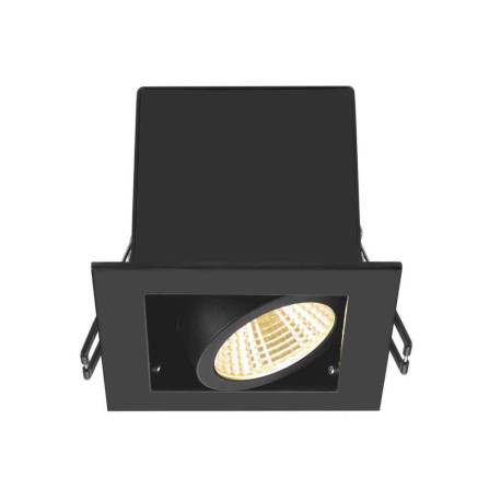 Spot LED encastré Kadux SLV - Carré - 7.5W - 3000K - IP20 - Noir - Dimmable