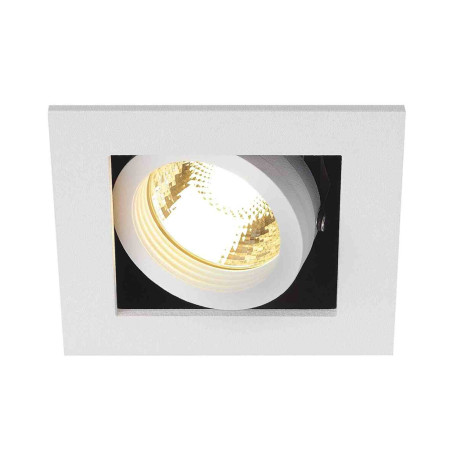 Spot encastré Kadux SLV - Carré - GU10/QPAR51 - 50W max- IP20 - Blanc/Noir