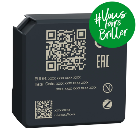 Micromodule encastré pour volet roulant Wiser - 4A - Zigbee - Gris foncé