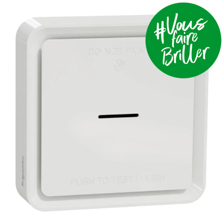 Détecteur de fumée connecté Wiser Schneider Electric - Génération 2 - 3V - Sur batterie