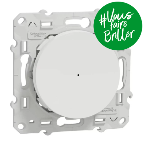 Bouton-poussoir Odace Wiser - Zigbee - 10A - Blanc