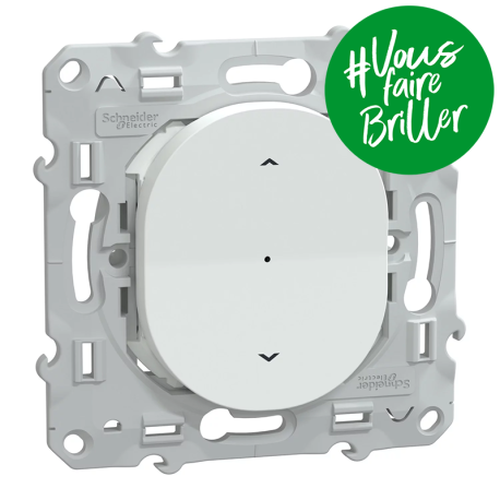 Commande volet-roulant Wiser Ovalis Schneider Electric - Génération 2 - 4A - zigbee - Blanc