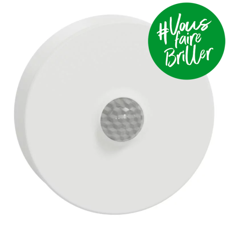 Détecteur de mouvement et de luminosité connecté Wiser Schneider Electric - Sur batterie 2x3V