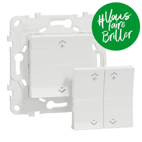 Commande centralisée Wiser Unica Schneider Electric - Génération 2 - Sans fil - 2 ou 4 BP - Zigbee - Blanc