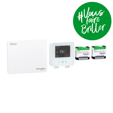 Kit thermostat connecté pour radiateurs électriques 2ème génération Wiser Schneider Electric - 2 micromodules