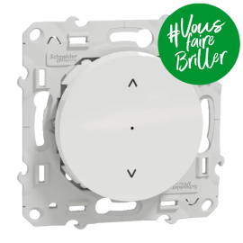 Commande pour volet roulant Odace Wiser Schneider Electric - 4A - Zigbee - Blanc