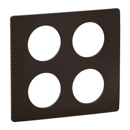 Plaque de finition Céliane Legrand - 2x2 postes - Noir mat