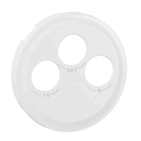 Enjoliveur pour prise TV-R-SAT DAB+ Céliane Legrand - Blanc