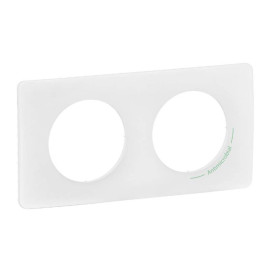 Plaque de finition Céliane Legrand - 2 postes - Blanc antimicrobien