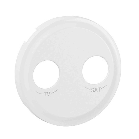 Enjoliveur pour prise TV-R-SAT DAB+ Céliane Legrand - Blanc antimicrobien