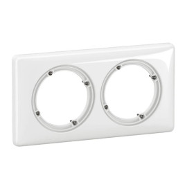 Plaque de finition Céliane Legrand - 2 postes - Blanc - IP44