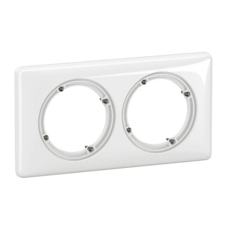 Plaque de finition Céliane Legrand - 2 postes - Blanc - IP44