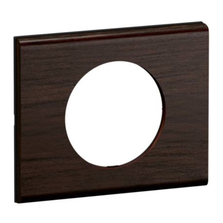 Plaque de finition Céliane Legrand - 1 poste - Frêne Wengué