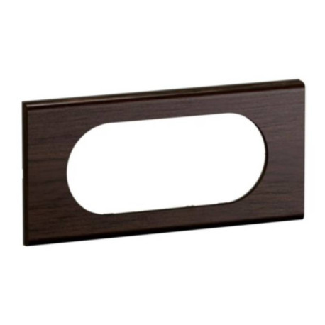 Plaque de finition Céliane Legrand - 4/5 modules - Frêne Wengué