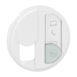 Enjoliveur pour prise simple RJ45 avec repérage média Céliane Legrand - Blanc