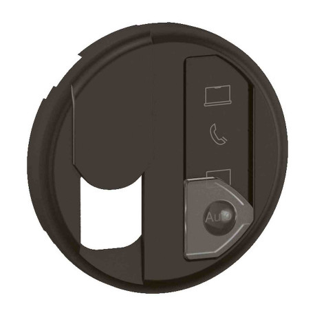 Enjoliveur pour prise simple RJ45 avec repérage média Céliane Legrand - Noir