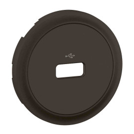 Enjoliveur pour prise simple femelle USB Data 2.0 type A Céliane Legrand - Noir