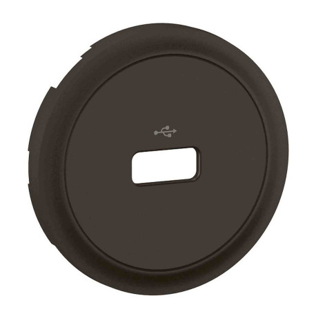Enjoliveur pour prise simple femelle USB Data 2.0 type A Céliane Legrand - Noir