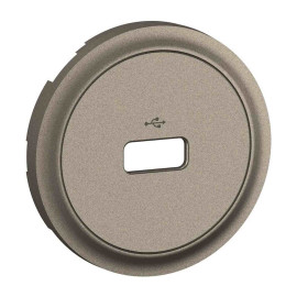 Enjoliveur pour prise simple femelle USB Data 2.0 type A Céliane Legrand - Titanium