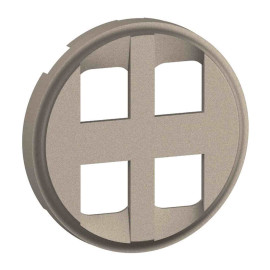 Enjoliveur pour prise quadruple RJ45 Céliane Legrand - Titanium