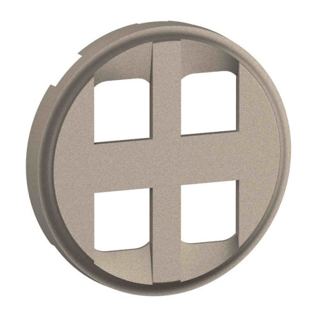 Enjoliveur pour prise quadruple RJ45 Céliane Legrand - Titanium