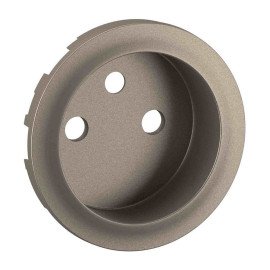 Enjoliveur pour prise 2P+T à puit standard Céliane Legrand - Titanium