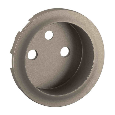 Enjoliveur pour prise 2P+T à puit standard Céliane Legrand - Titanium