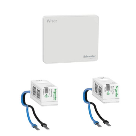 Passerelle Wifi ZigBee Wiser avec Capteurs de mesure sans fil Wiser Energy PowerTag Schneider Electric