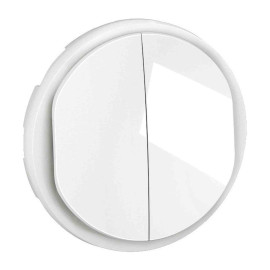 Enjoliveur pour double poussoir NO+NF Céliane Legrand - Blanc antimicrobien
