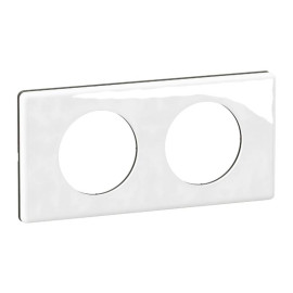 Plaque de finition Céliane Legrand - 2 postes - Porcelaine de Limoge
