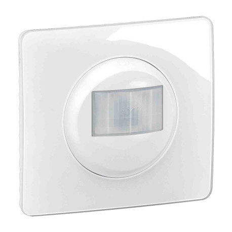 Détecteur mural 2 fils sans neutre IR Céliane Legrand - 100W LED - Blanc - Mécanisme complet