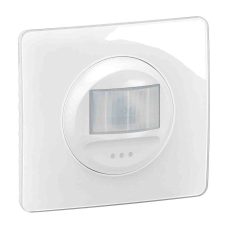 Détecteur mural 2 fils sans neutre IR Céliane Legrand - 100W LED - Blanc - Mécanisme complet