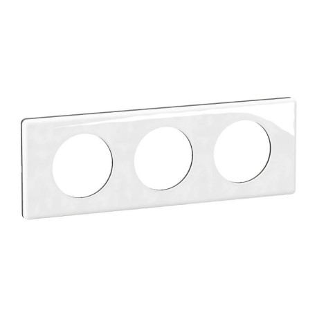 Plaque de finition Céliane Legrand - 3 postes - Porcelaine de Limoge