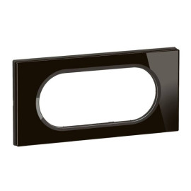 Plaque de finition Céliane Legrand - 4/5 modules - Verre Onyx noir