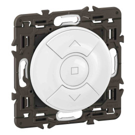 Poussoir volets roulants Céliane Legrand - 6A - 250V - Pour commande par boîtier d'automatisme - Blanc - Prémonté