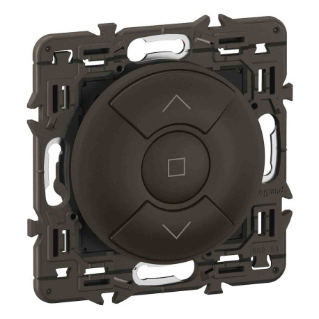 Poussoir volets roulants Céliane Legrand - 6A - 250V - Pour commande par boîtier d'automatisme - Noir - Prémonté