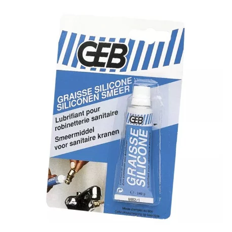 Graisse silicone sanitaire GEB - Pour robinetterie sanitaire - 140g