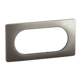 Plaque de finition Céliane Legrand - 4/5 modules - Acier satiné